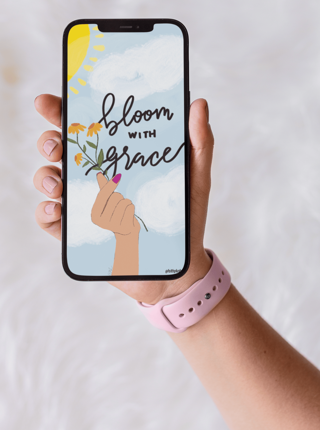 Bloom with Grace Phone Wallpaper